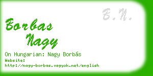 borbas nagy business card